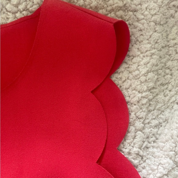 J. Crew Womens Shift Dress Sleeveless Round Neck Back Full Zip Coral 6 scallop - Picture 3 of 8